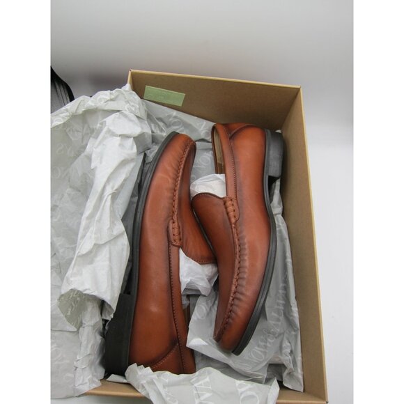 Johnston Murphy Men's 10M Hawkins Venetian Glove Leather Loafer Cognac Sheepskin - Picture 2 of 14